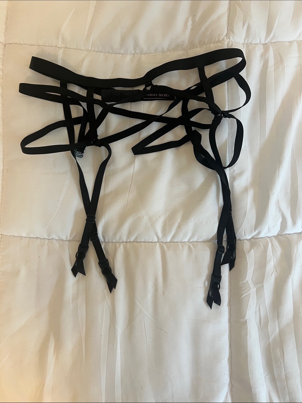 Victoria's Secret Black Strappy Garter Harness